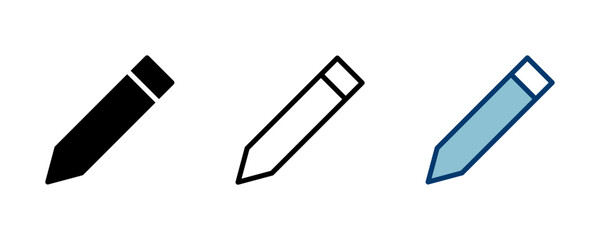 Poster - Pencil icon vector isolated on white background. Pencil vector icon