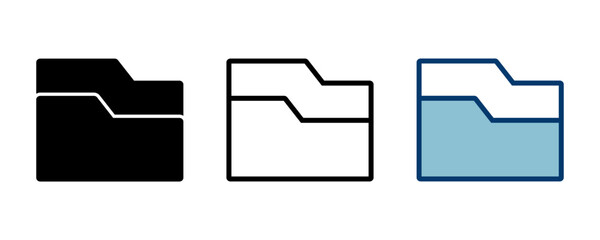Poster - Folder Icon vector isolated on white background. Folder and documents Icon. icon archive