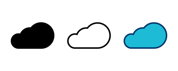 Poster - Cloud icon vector isolated on white background. cloud computing icon