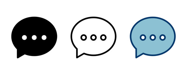 Poster - Chat icon vector isolated on white background. Chat vector icon. Speech bubble. message. contact us
