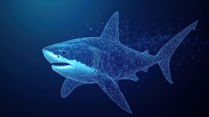 Poster - Digital oceanic predator: A networked representation of a great white shark