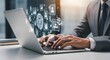 © pranto - Modern business professional using advanced technology for data analysis and digital transformation