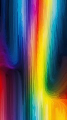 Poster - Abstract waves of vibrant color cascade down, creating a dynamic and visually striking pattern.