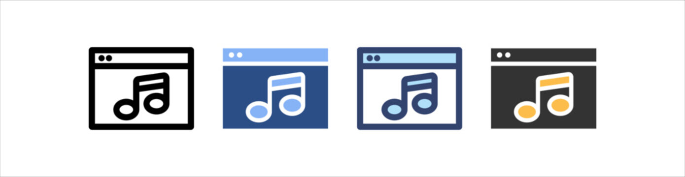 Music Icon Set Multiple Style Collection