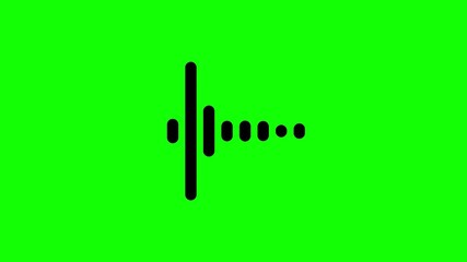 Poster - Sound wave animation with voice signal and audio loop. Modern sound wave for music, speech, and recording. Sound wave moves smoothly with signal and waveform design.