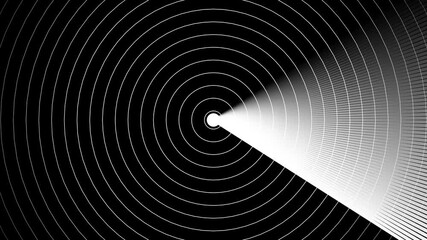 Poster - Radar screen animation with scanning signal and passing waves. Radar screen detects movement using radio signal. Radar interface shows signal flow in a digital tech environment.
