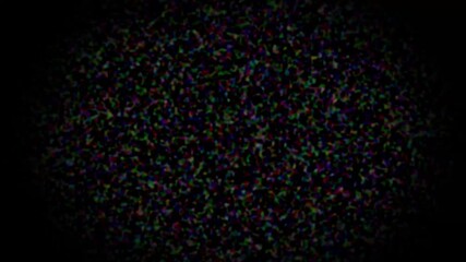 Poster - Old TV overlay with VHS glitch and broken screen distortion. Noise background shows retro screen flicker. Glitch screen loops with static, broken lines, and analog signal noise.