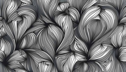 Poster - Dynamic swirls of monochrome abstract design digital art modern aesthetics creative space close-up visual harmony