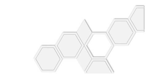Poster -  white honeycomb pattern with repeating hexagonal shapes and a clean and modern design aesthetic.