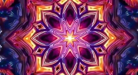 Poster - Mesmerizing kaleidoscope effect with vibrant colors and patterns for visual appeal