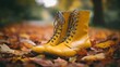 © diebold - Yellow boots on autumn leaves (1)