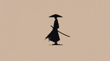 Samurai Silhouette Art, Vintage Design for Martial Arts & Cultural Branding