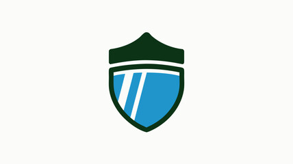 Poster - A modern vector illustration of a shield shaped like an acorn on a white background.