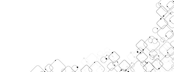 Poster - Vector simple technology graphic background. Abstract technology on a white background. Technology black circuit diagram.