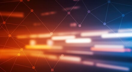 Dynamic abstract network with glowing connections, perfect for technology and data concepts