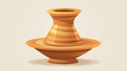 Poster - ornate pottery vessel set against a neutral background.