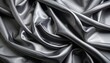 © dangu - Draped silver fabric with soft folds and subtle sheen