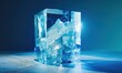 © Azril - Acrylic ice cube abstract cold texture background for commercial use