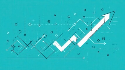 Poster - Abstract graphic of an upward trend.