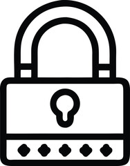 Poster - A minimalist vector illustration of a security padlock silhouette design with transparency for protection concepts