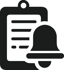 Poster - Modern notification bell icon design illustrating alerts reminders and important announcements for digital communication