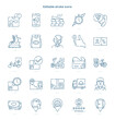 © Think World - Delivery stroke icon. Delivery line icon set. editable stroke icon pack