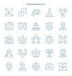 © Think World - Consulting stroke icon. Consulting line icon set. editable stroke icon pack