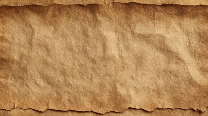 Poster - Crumpled brown paper with a rustic texture offers a warm and organic backdrop for artistic designs, crafts, and creative applications, enhancing visual aesthetics.