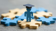 © Zac - Graduation Cap Puzzle Piece for Education Theme