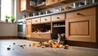 © Nilam - Rat raiding kitchen cabinets, spilling food onto floor