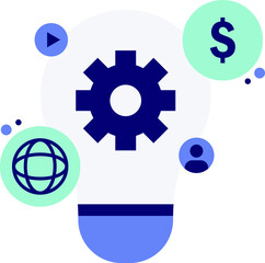 Poster - Flat Digital Marketing Element