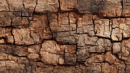 Poster - A close view of an aged wooden surface reveals deep cracks and rich textures. Sunlight enhances the natural colors, showcasing the unique patterns and organic features.