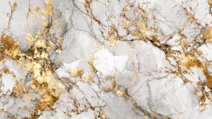 Poster - This striking marble surface features a blend of gray and gold tones, displaying beautiful veining patterns. The natural textures create an eye-catching element suitable for various design projects.