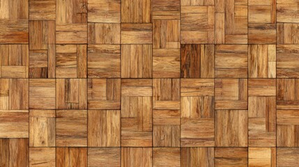 Poster - This setting features a detailed wooden floor composed of varied timber pieces, demonstrating expert craftsmanship and natural wood tones, suitable for enhancing interior design.