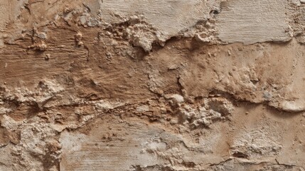 Poster - A detailed view of a weathered wall highlights the unique textures and colors created by years of exposure to the elements, revealing layers of dirt and damage.