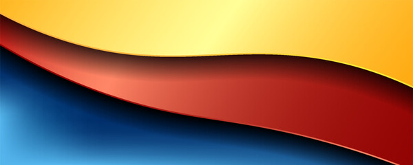 Wall Mural - Vector red and orange line background curve element with space for text and message design, overlapping layers, vector