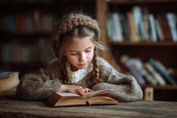 Poster - Children engaged in reading activities with a library teacher in an educational environment fostering a love for books and learning