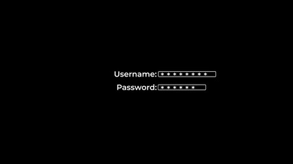 Simple computer display enter your password box prompt, username, user credentials data input, laptop monitor closeup, technology, authentication, cyber security, safety abstract concept, log in