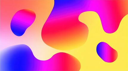 Poster - Abstract colorful design with flowing shapes.