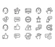 © md - Customer service and support line icons for business assistance and problem solving available twenty four seven