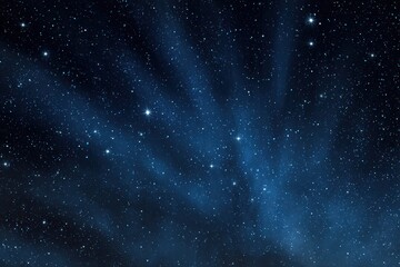 Wall Mural - incredible display of stars shining brightly in a blue dark night sky over an open landscape, creati