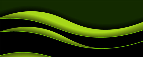 Wall Mural - Modern liquid background with green gradient. Dynamic shape composition. vector illustrations