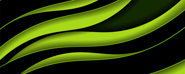 Wall Mural - Modern liquid background with green gradient. Dynamic shape composition. vector illustrations