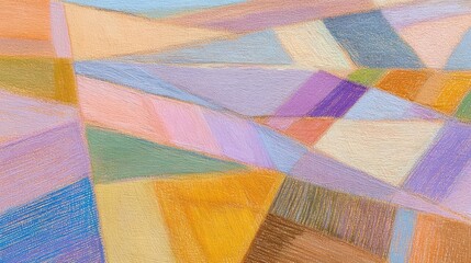 Poster - Abstract landscape design with soft color palette.