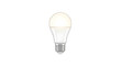 © Muhammad - Isolated led light bulb on a white background showing the bulb and the screw base clearly visible ai generated