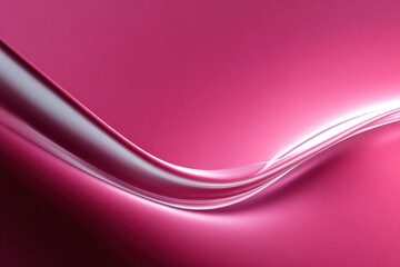 Poster - Dynamic curves with a smooth interplay of light against a vibrant pink background evoke feelings of elegance and creativity in an abstract design