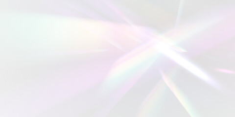 Wall Mural - png sunlight through crystal lens with sparkle refraction, holographic blur, bright rainbow streak a