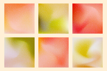Poster - Fall vibes gradient background set. Blurred autumn season banner collection