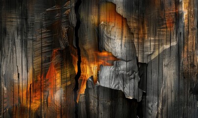 Abstract wooden texture background with cracks and peeling material