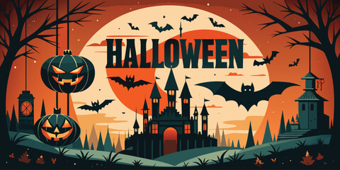 Poster - Vector Graphic Style Image Design with Editable Text Elements and Color Options
